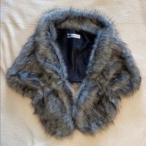 Faux fur shawl
